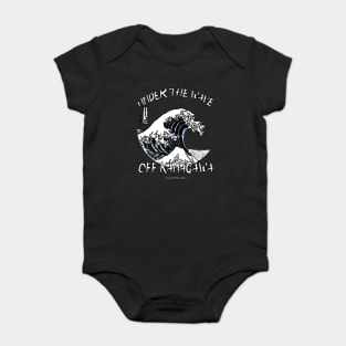 Under the wave off Kanagawa by Hokusai Baby Bodysuit